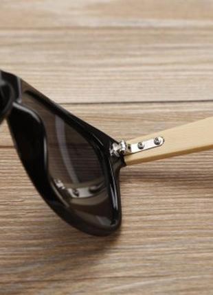 Сонцезахисні окуляри з бамбуковими дужками2 фото