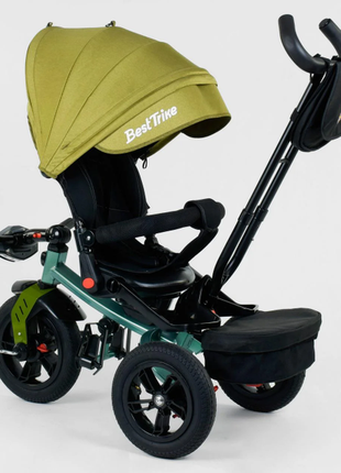 Велосипед триколісний best trike 9500 — 2774 оливковий2 фото