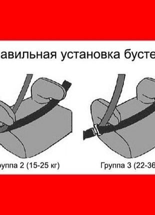 Бустер автомобільний дитячий  ⁇  автокрісло бустер група 2-3 д.7 фото