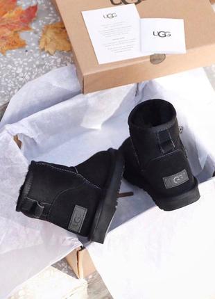 Уги ugg mini black suede угги