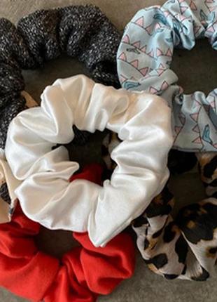 Резинка для волос атласная однотонная цветная опт розница