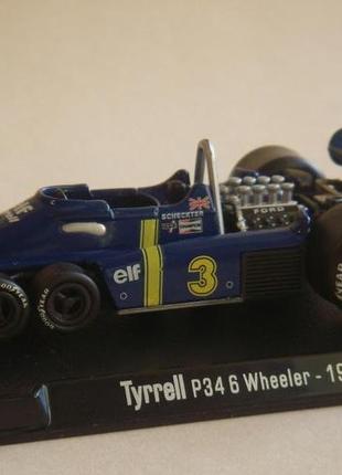 1/43 машинка болід tyrrell p34 6 wheeller - 1976, elf tyrrell №3.