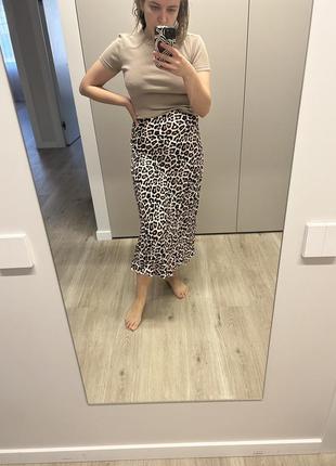 Трендовая леопардовая юбка h&m размер s6 фото