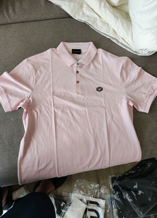 Armani розовый polo