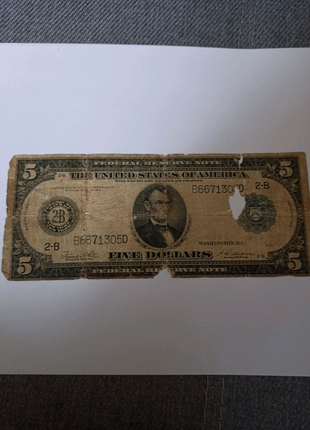 Пять долларов 1914