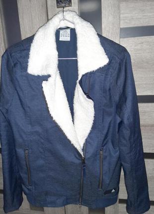 Adidas косуха куртка с мехом шерпа джинсовая куртка демисезон р.m3 фото