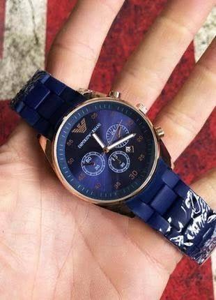 Наручний годинник emporio armani blue1 фото