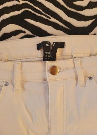 Белые джинсы брюки h&amp;m размер 12 размер 423 фото