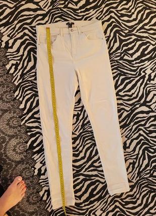 Белые джинсы брюки h&amp;m размер 12 размер 424 фото