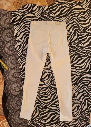 Белые джинсы брюки h&amp;m размер 12 размер 428 фото