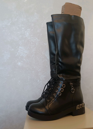 Нові вис струмі чобітки. черевики зимові жіночі 37,38 розмір2 фото