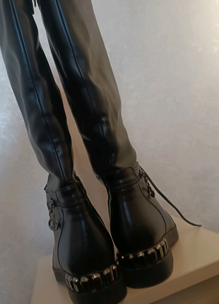 Нові вис струмі чобітки. черевики зимові жіночі 37,38 розмір6 фото