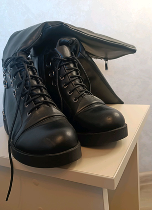 Нові вис струмі чобітки. черевики зимові жіночі 37,38 розмір8 фото