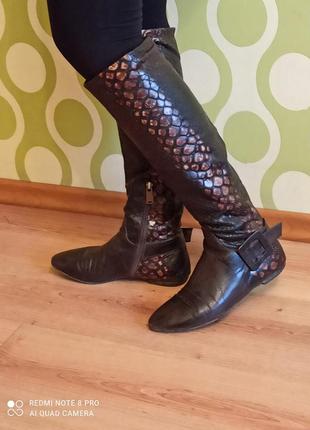 Кожаные сапоги fellini
