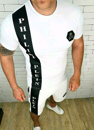 Чоловіча стильна футболка philipp plein1 фото