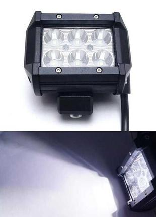 Фара led (6 led) 5d-18w-spot світлодіодна додаткова фара...