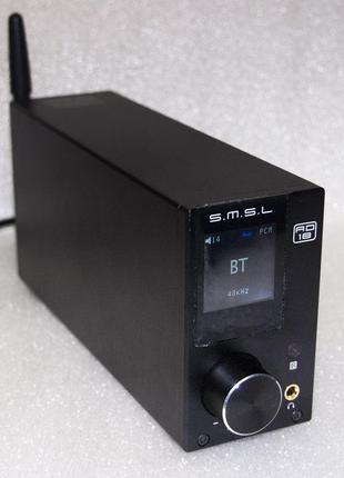 Smsl ad18 hi-fi підсилювач 2x 80w usb цап 192khz/24bit bluetooth