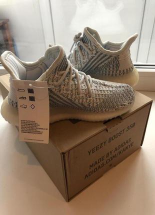 Yeezy boost 350 v2 cloud white infant1 фото