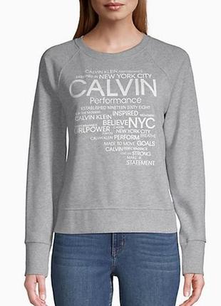 Свитшот реглан с графическим логотипом   calvin klein performance  размер м