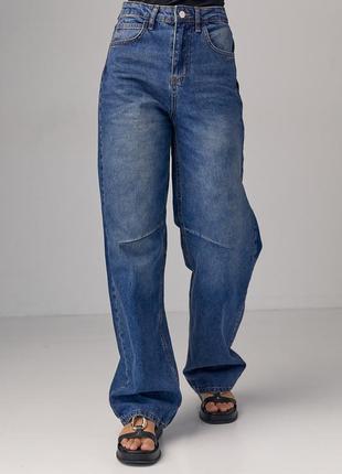 Женские широкие джинсы с высокой посадкой