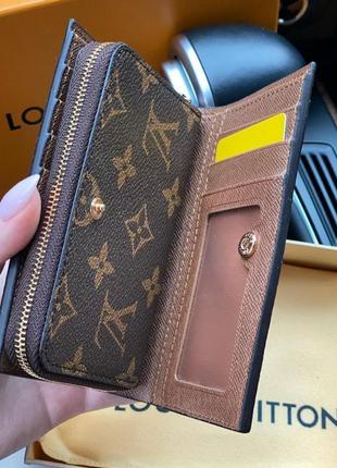 Жіночий шкіряний гаманець louis vuitton луї віттон в кольорах4 фото