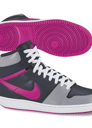 Кроссовки , скейтера nike women backboard high top shoes pink grey 395642-0081 фото
