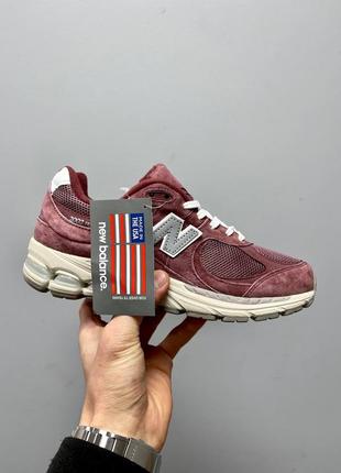 Чоловічі рефлективні кросівки new balance 2002r bordo