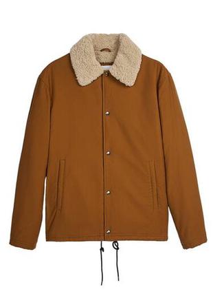Куртка на підкладці зі штучної овчини рудувато-коричневий