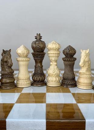Ексклюзивні шахові фігури "elegant classic" з деревини клена4 фото