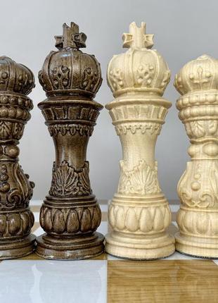 Ексклюзивні шахові фігури "elegant classic" з деревини клена7 фото