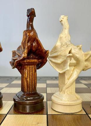Набір шахових фігур "гра престолів" у кольорі омбре з клена7 фото