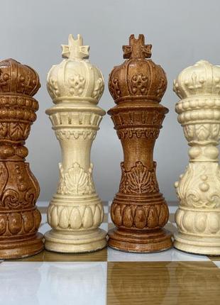 Шахові фігури "elegant classic" з деревини клена5 фото