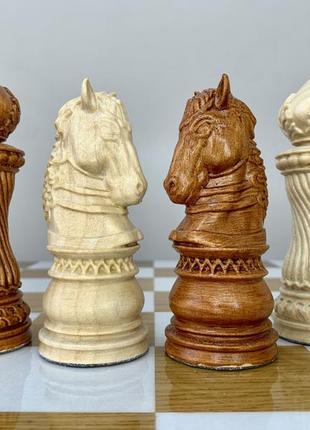 Шахові фігури "elegant classic" з деревини клена6 фото