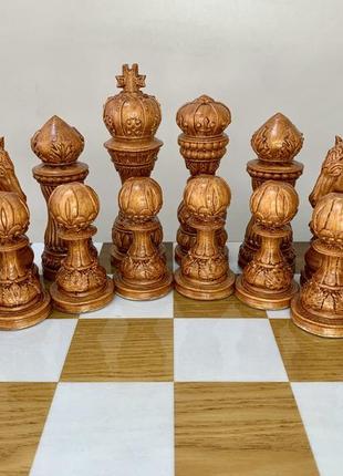 Шахові фігури "elegant classic" з деревини клена9 фото