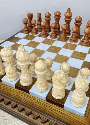Шахові фігури "elegant classic" з деревини клена11 фото