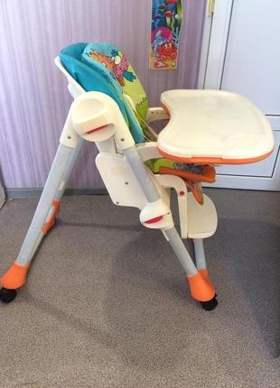 Стільчик для годування chicco polly 2 в 1 wood friends