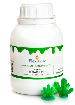 Фотополімерна смола plexiwire resin basic 0,5кг green прозора