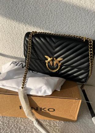 Сумка клатч premium 1:1 pinko classic love bag one chevron black