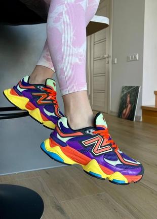 Женские замшевые кроссовки new balance 9060 prism purple