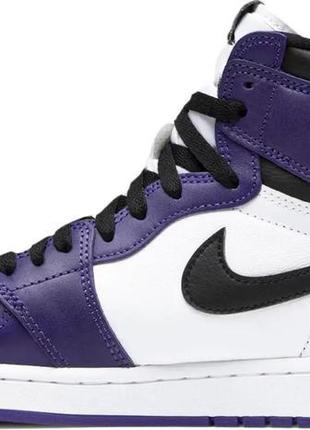 Кроссовки nike air jordan 1 retro high court purple white