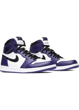 Кроссовки nike air jordan 1 retro high court purple white2 фото