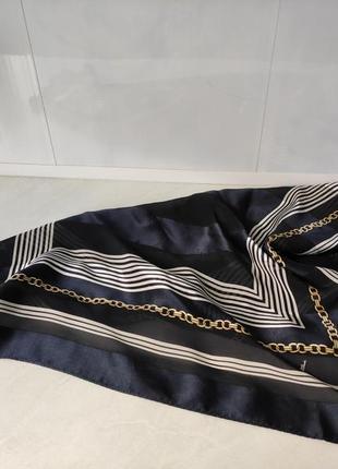 Стильный шелковый платок jammers & leufgen с принтом цепи2 фото