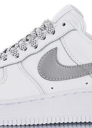 Кросівки nike air force 1 low 3m static reflective “white/wolf"