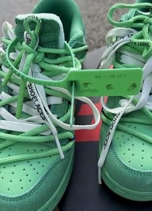 Кросівки nike sb dunk x off white green2 фото