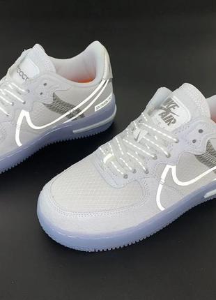 Кросівки nike air force 1 react qs white3 фото