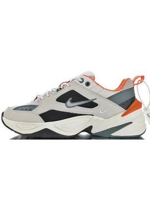 Кросівки nike m2k tekno “light bone/turf orange”1 фото