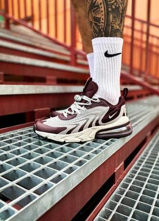 Nike air max 270 react eng "brown/white"1 фото