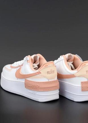 Кросівки nike air force 1 shadow white and pink4 фото