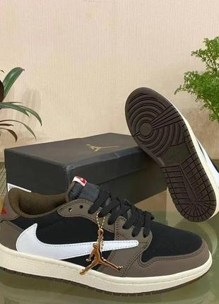 Кросівки nike sb dunk low x travis scott black/brown3 фото