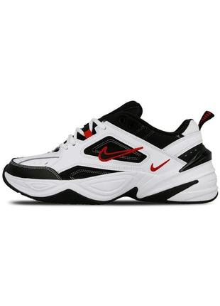 Кросівки nike m2k tekno “white/black – university red”1 фото